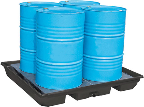 ПЛАСТИКОВІ ПІДДОНИ ДЛЯ ЛОКАЛІЗАЦІЇ ВИЛИВУ ДЛЯ 2-4 ВЕРТИКАЛЬНИХ БОЧОК